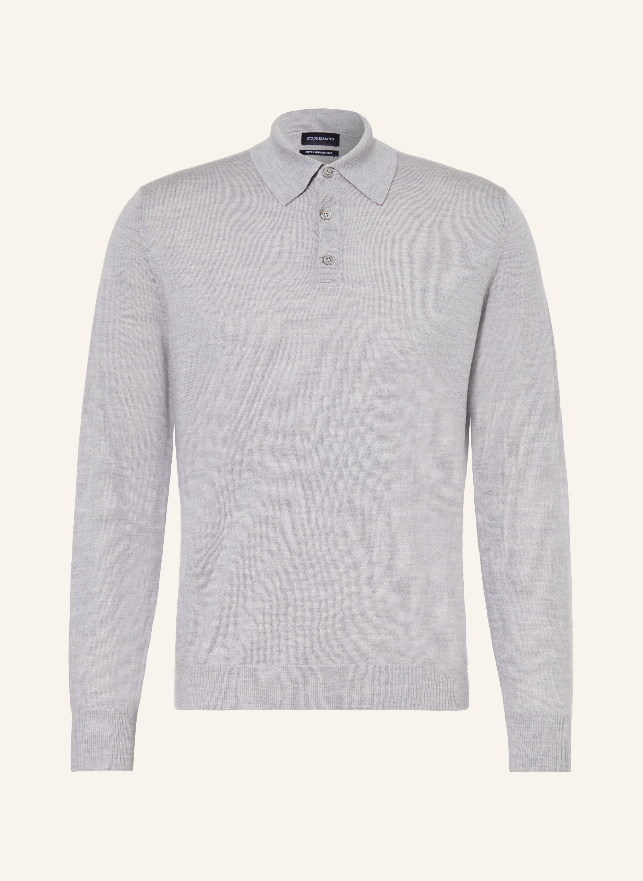 STROKESMAN'S Strick-Poloshirt aus Merinowolle