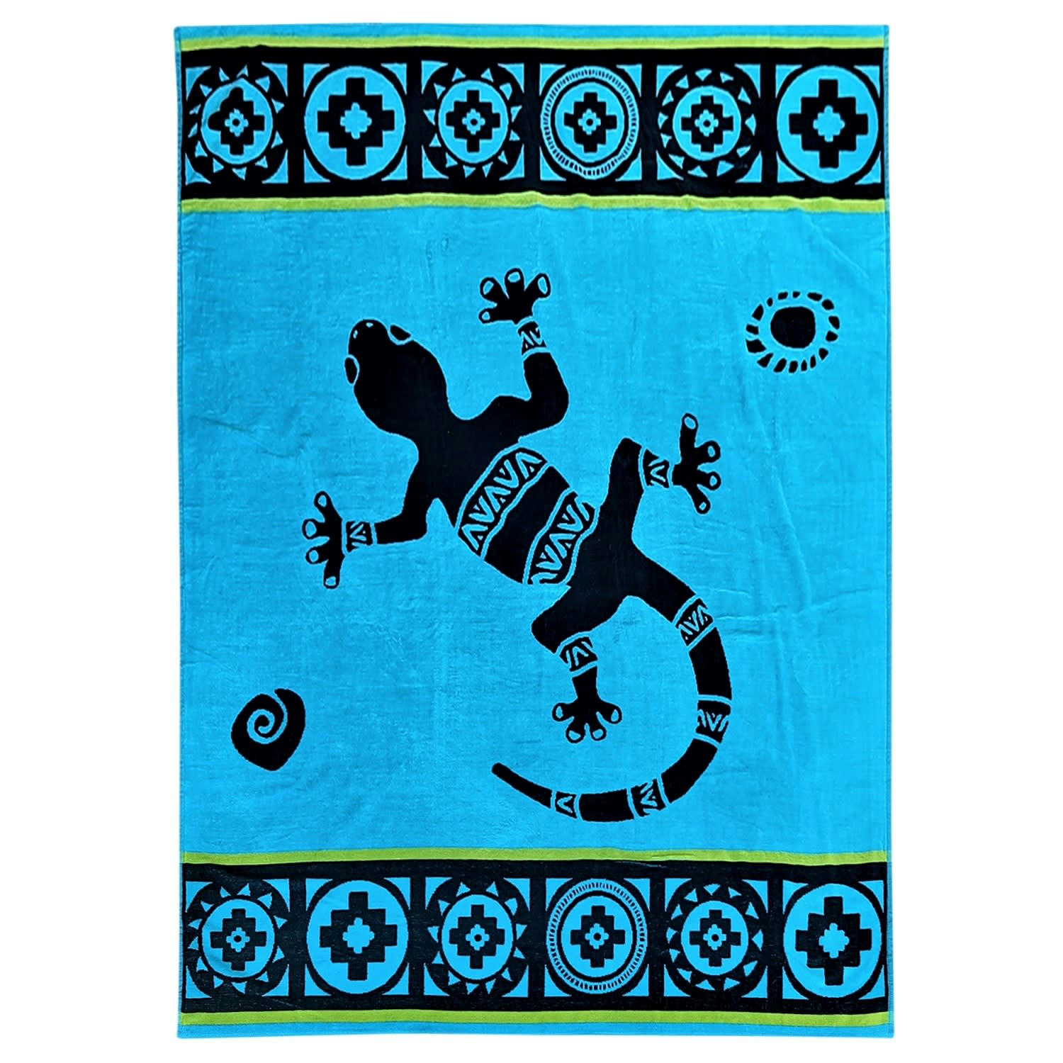 PLAGE - Serviette de plage éponge velours Jacquard Guadalmar 140x180