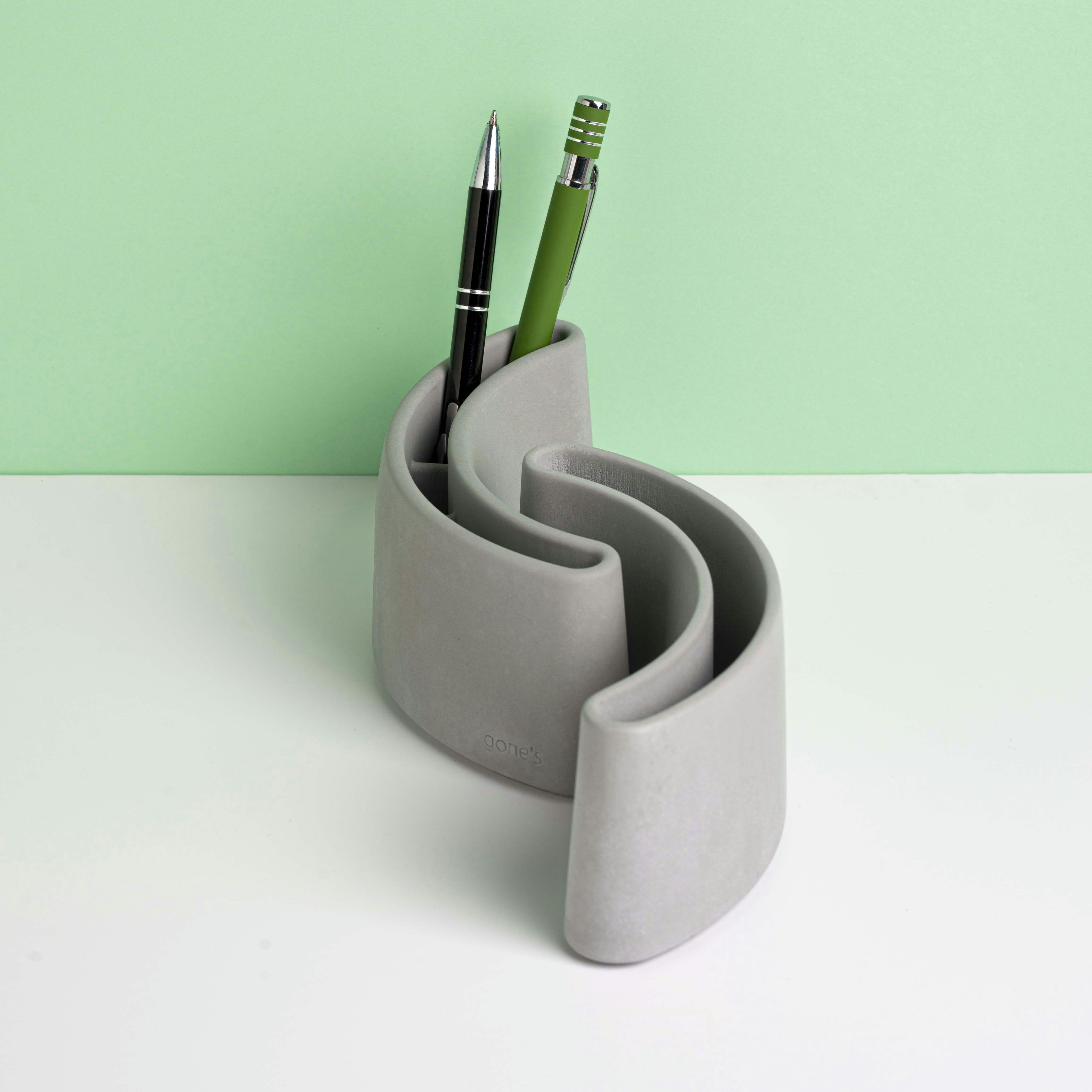 PARENTHÈSE - Lot de 2 pots à crayons en béton