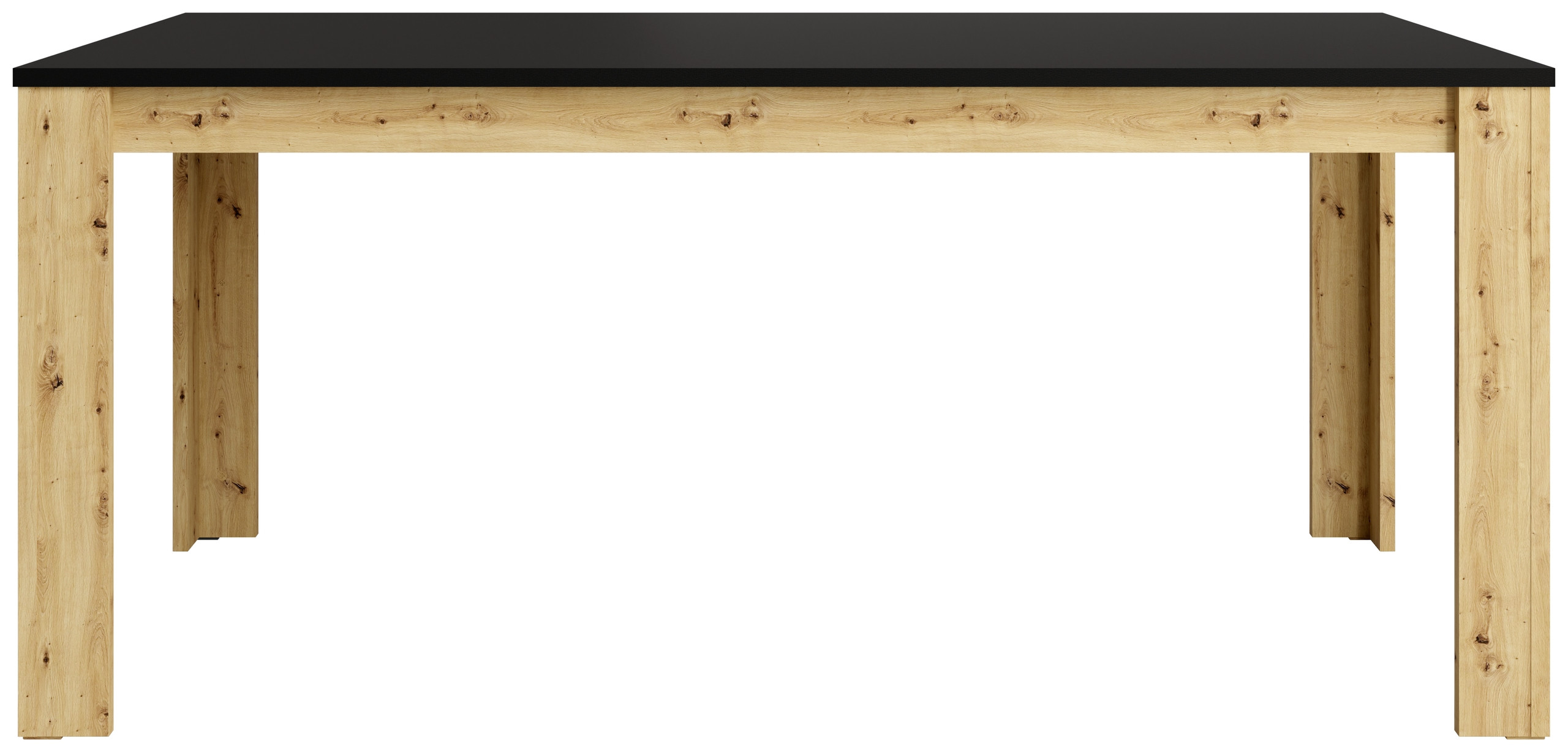Stół do jadalni RUSTICA 180 cm dąb artisan czarny blat