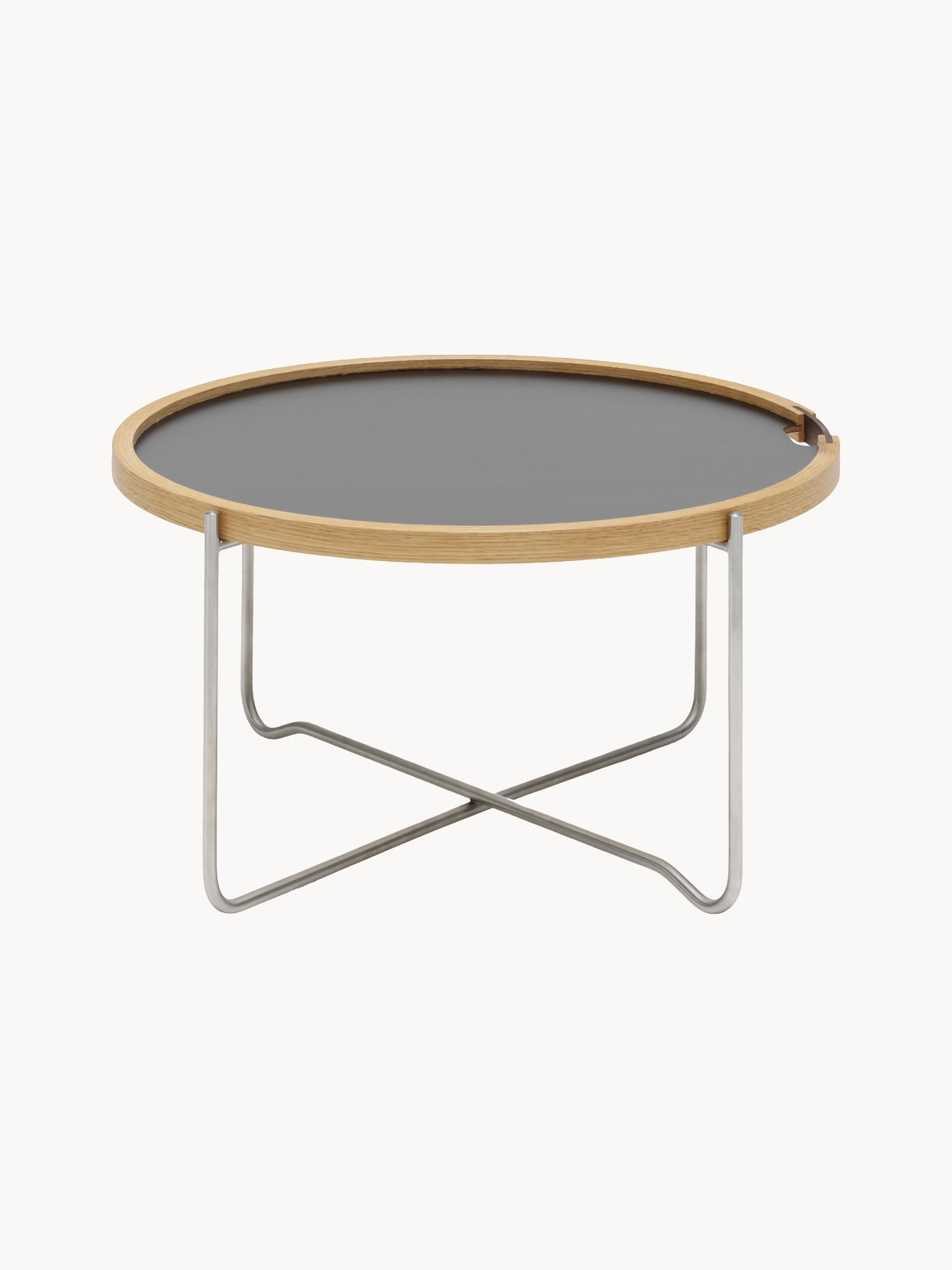 Runder Couchtisch CH417 mit wendbarem Tablett