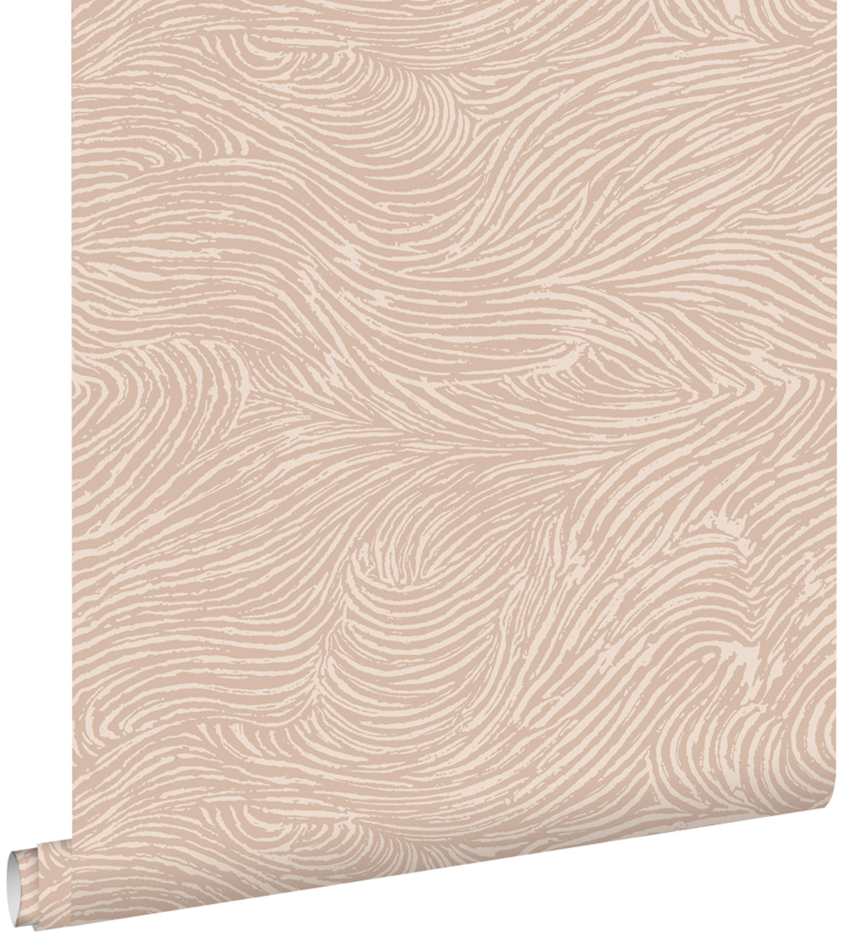 ESTAhome behang 3d golvende lijnen zacht roze - 53 cm x 10.05 m - 139662