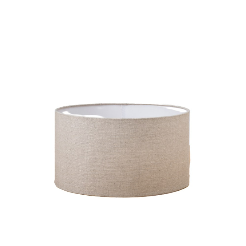 Abat-jour Tubo Cottage en lin beige Ø 30 cm NIEDERAU