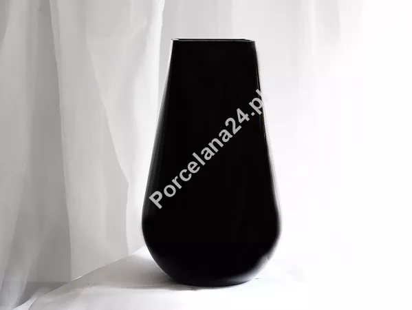Wazon kwadratowy brzeg 30 cm Krosno - Czarny 44.WA-D058-0300-CZA