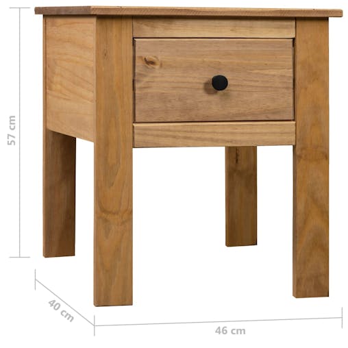 NNEVL Bedside Cabinet 46x40x57 cm Pine Panama Range