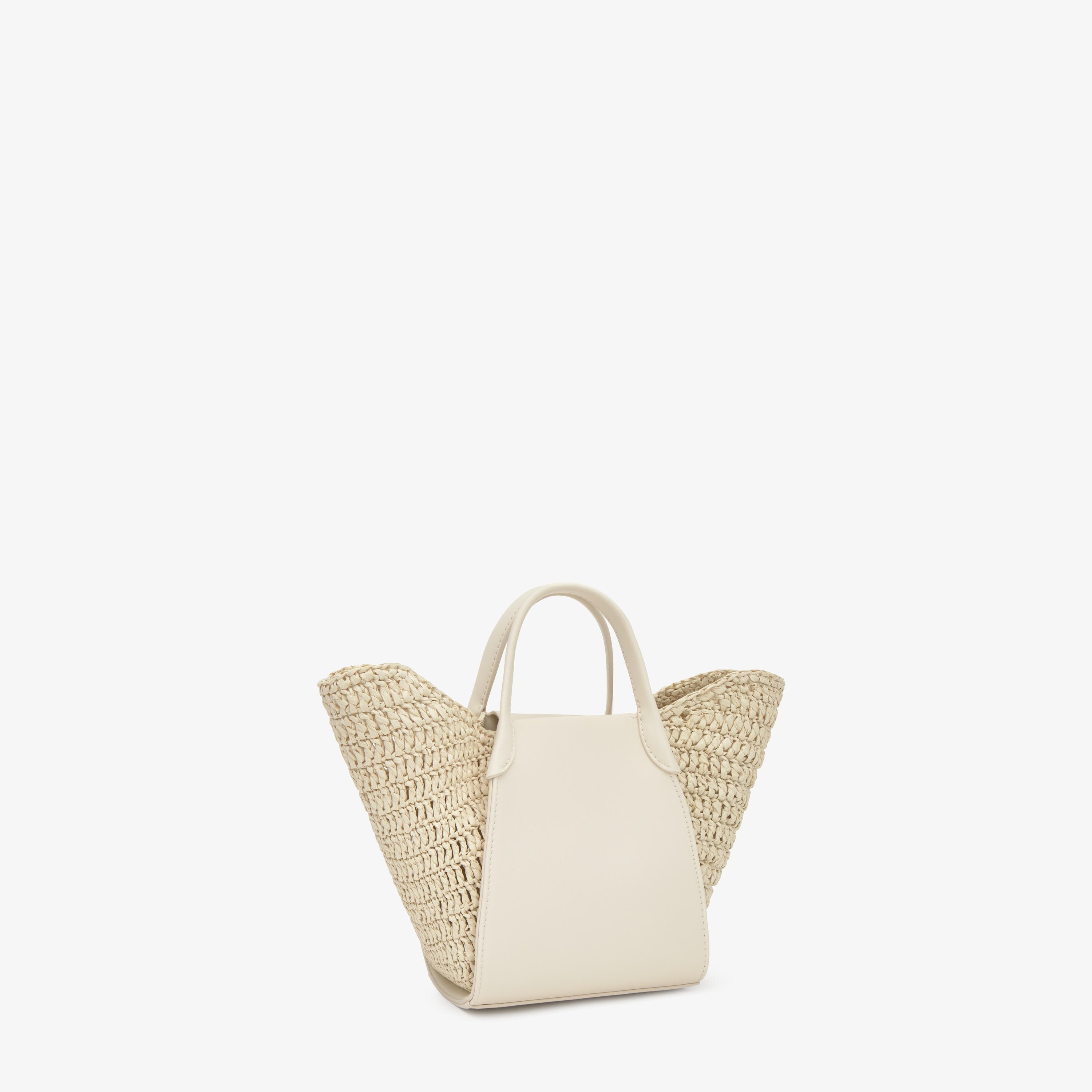Capazo pequeño beige TOUS Tulip Rafia