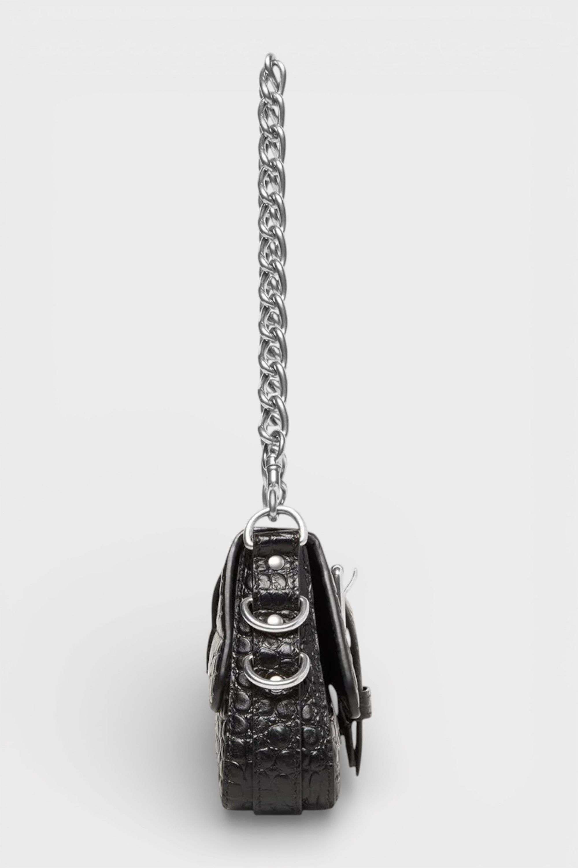 Balenciaga Lindsay Leather Shoulder Bag Black