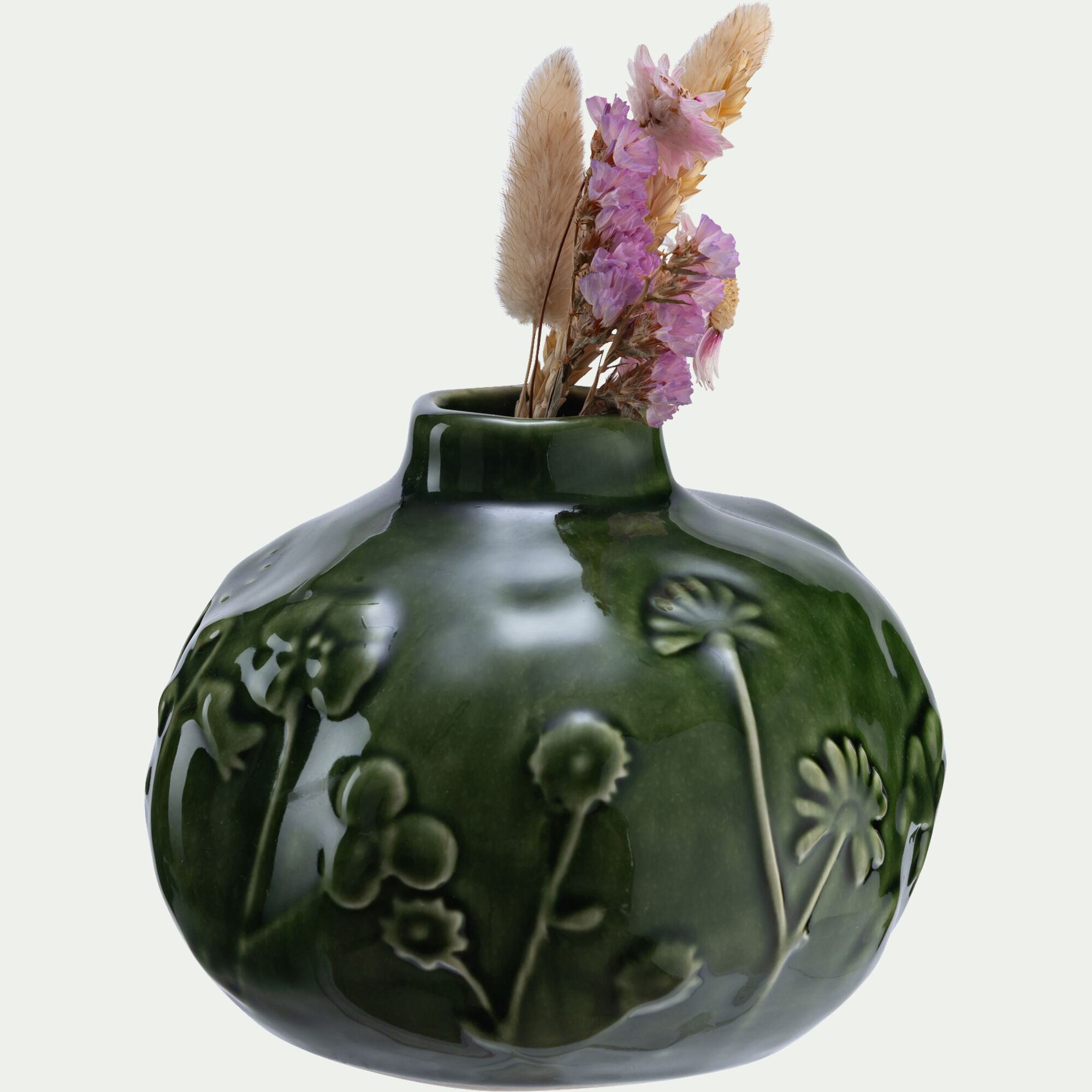 USSEL - Vase en dolomite H21cm - vert