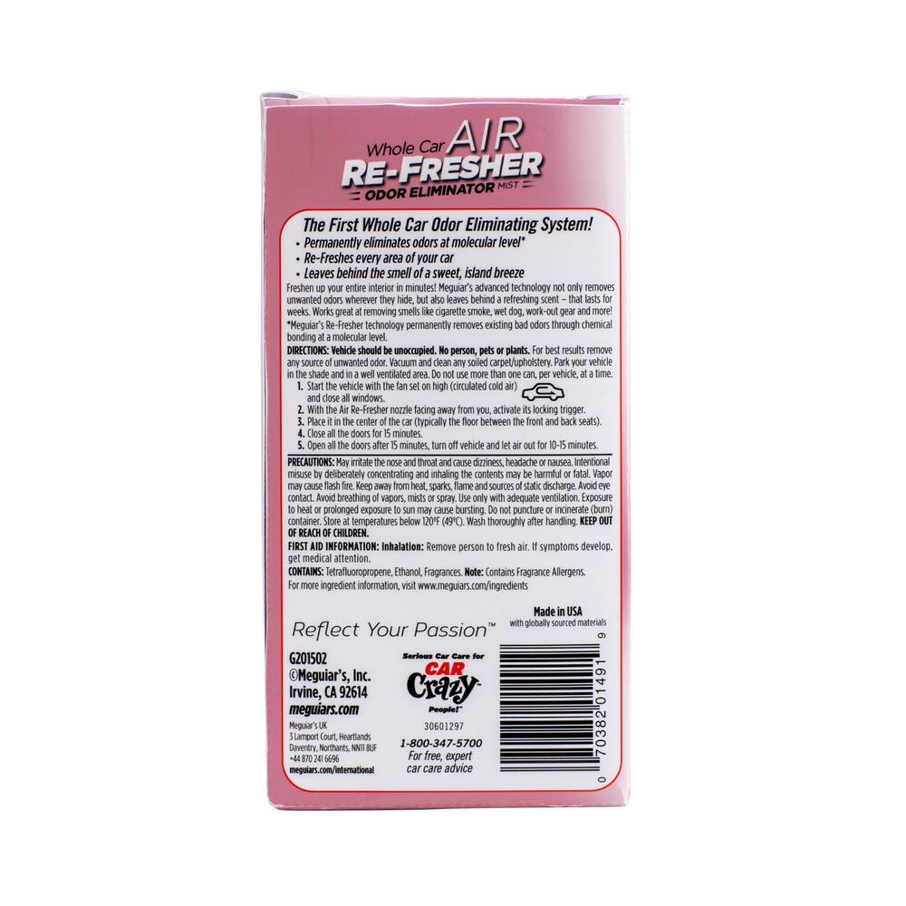 Meguiar's Whole Car Odour Eliminator, Fiji Sunset Scent