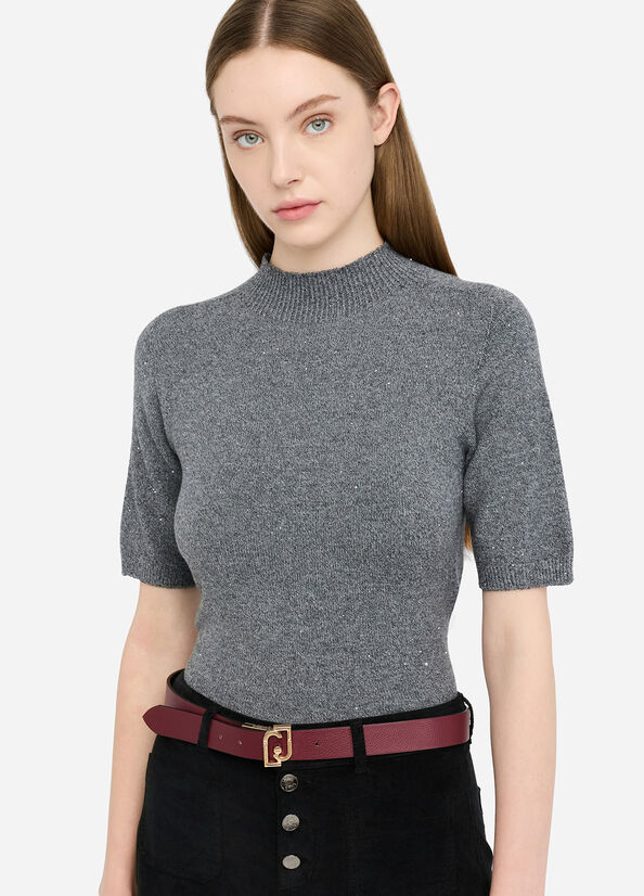 Cintura reversibile con logo