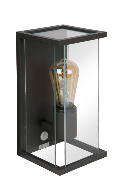 Kinkiet zewnętrznyczarno-transparentny CLAIRE-LED 1xE27x15W IP54 Lucide