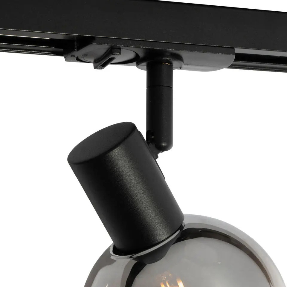 Qazqa railverlichting iconic zwart e14