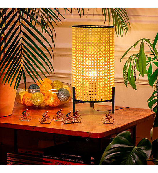 Lampe design Bali cannage naturel compatible LED