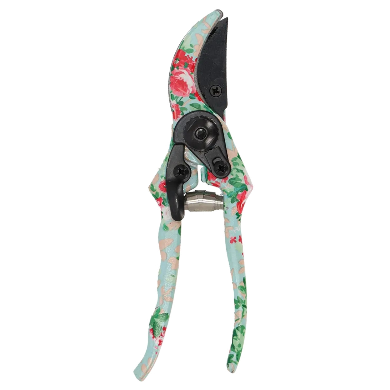 Sekator ogrodowy vintage z motywem różanym stal węglowa 20.4 cm