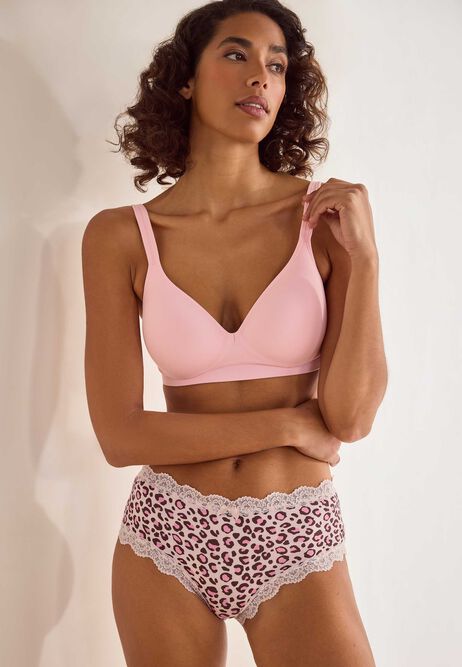 Womens Pink Non Wired Seamless Bra (B-E)