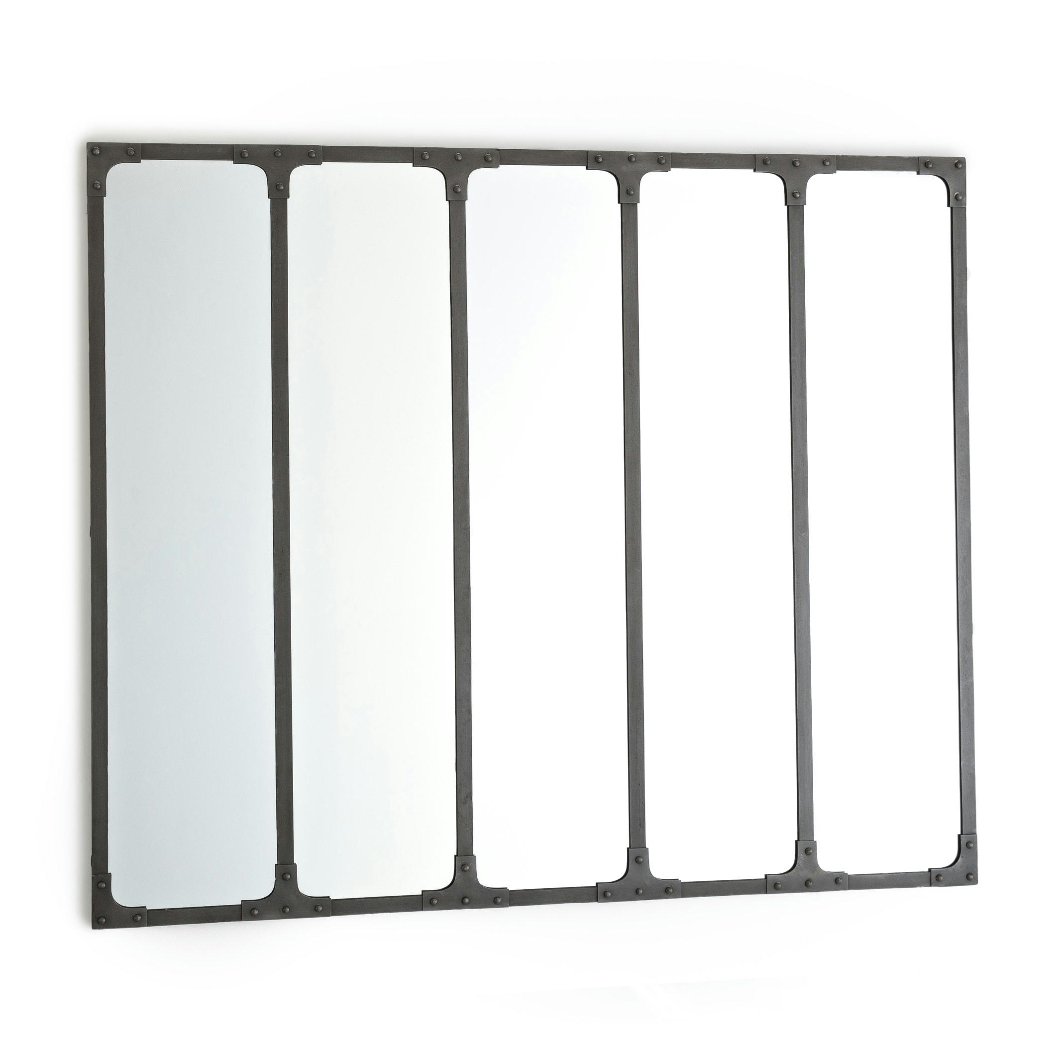Miroir métal fer industriel 144x120 cm, Lenaig