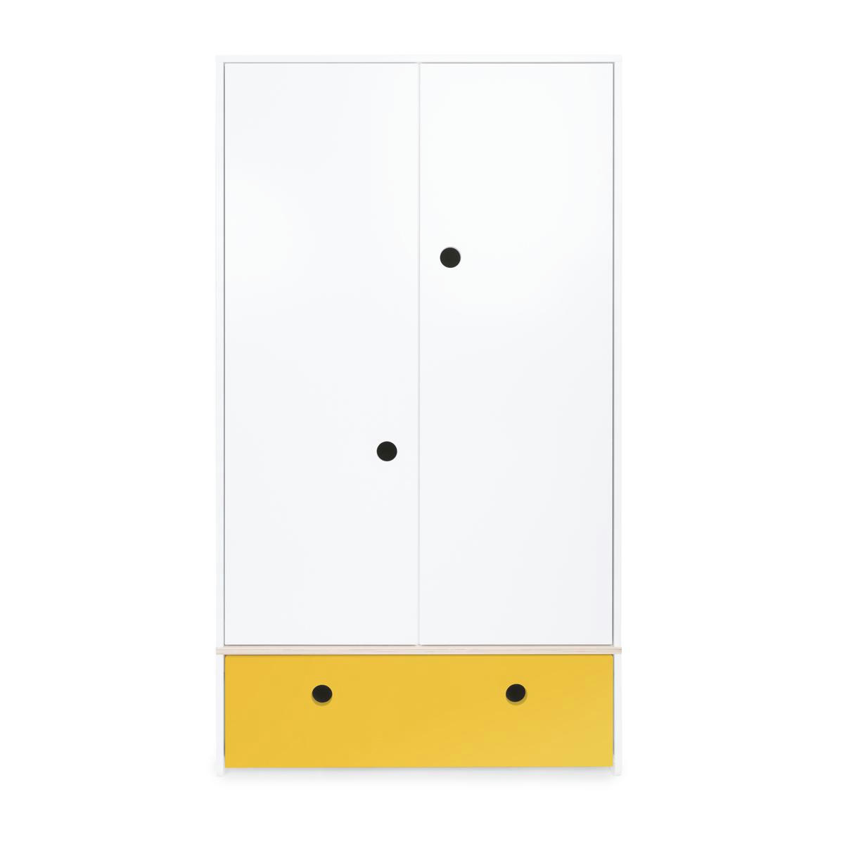 COLORFLEX - Armoire 2 portes façade tiroir jaune