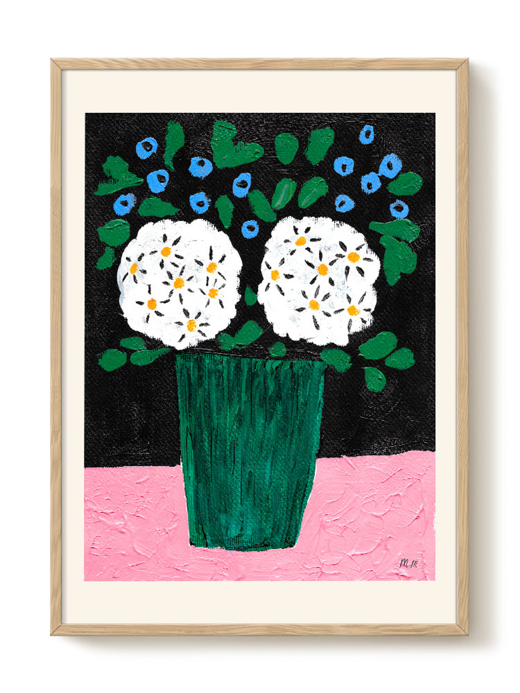 Madelen - Bouquet in green vase - PSTR studio Kunst Poster