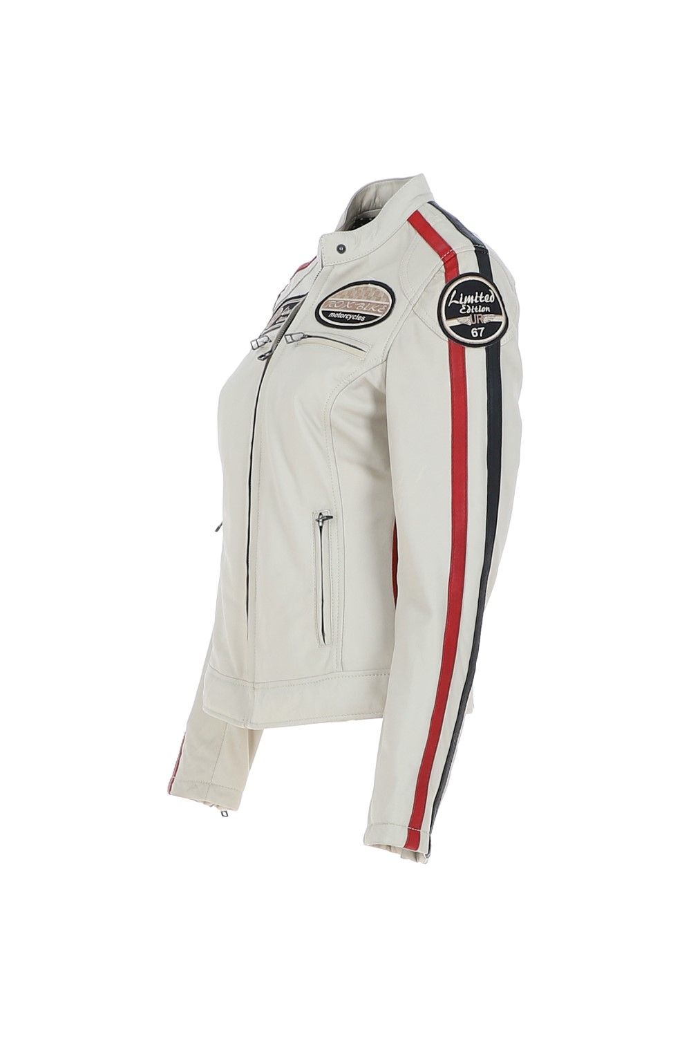 Ashwood Leather Corsa' Real Leather Vintage Wash Racing Patch Details Jacket