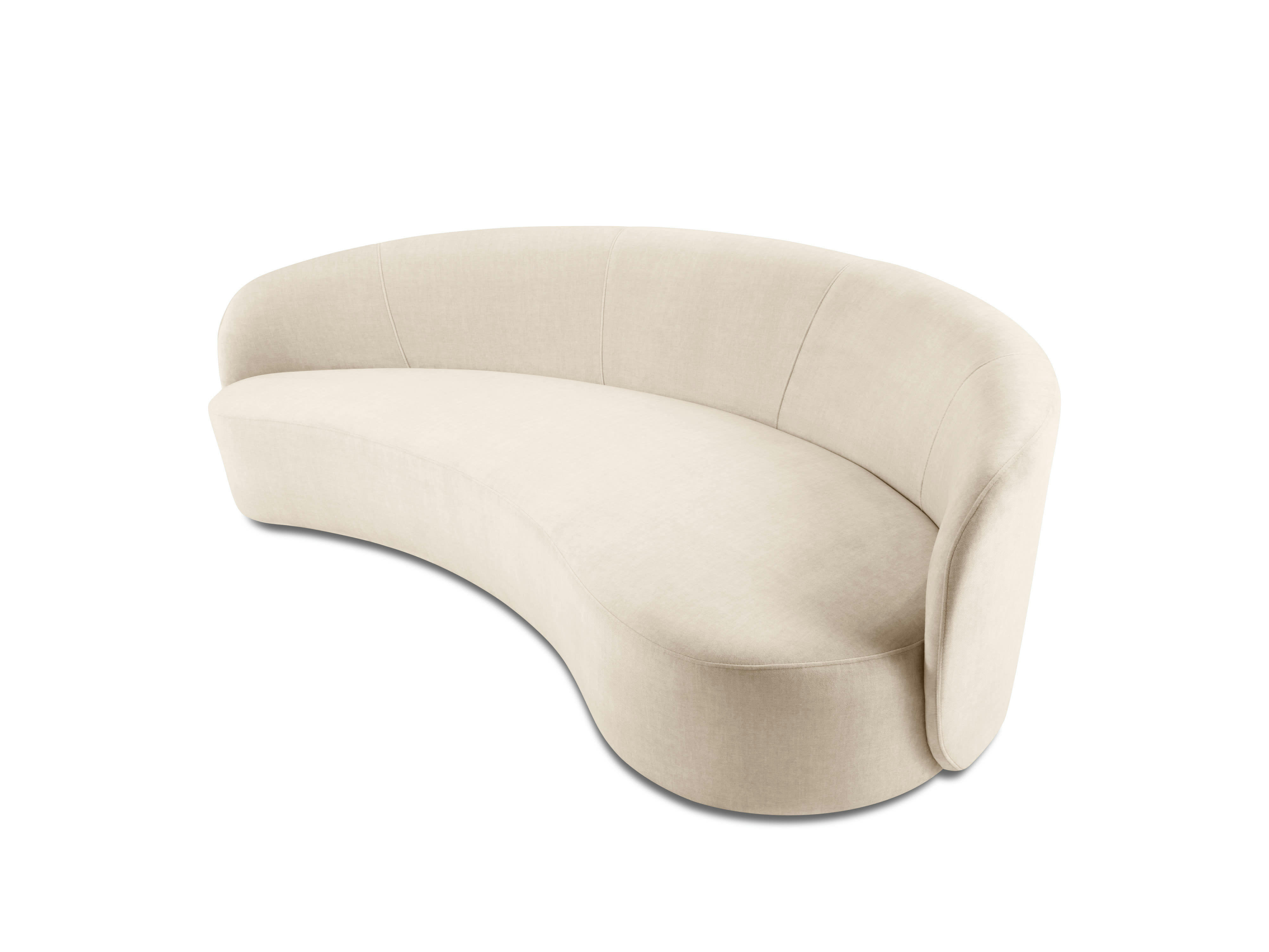 ALICE - Canapé 3 places en velours beige clair
