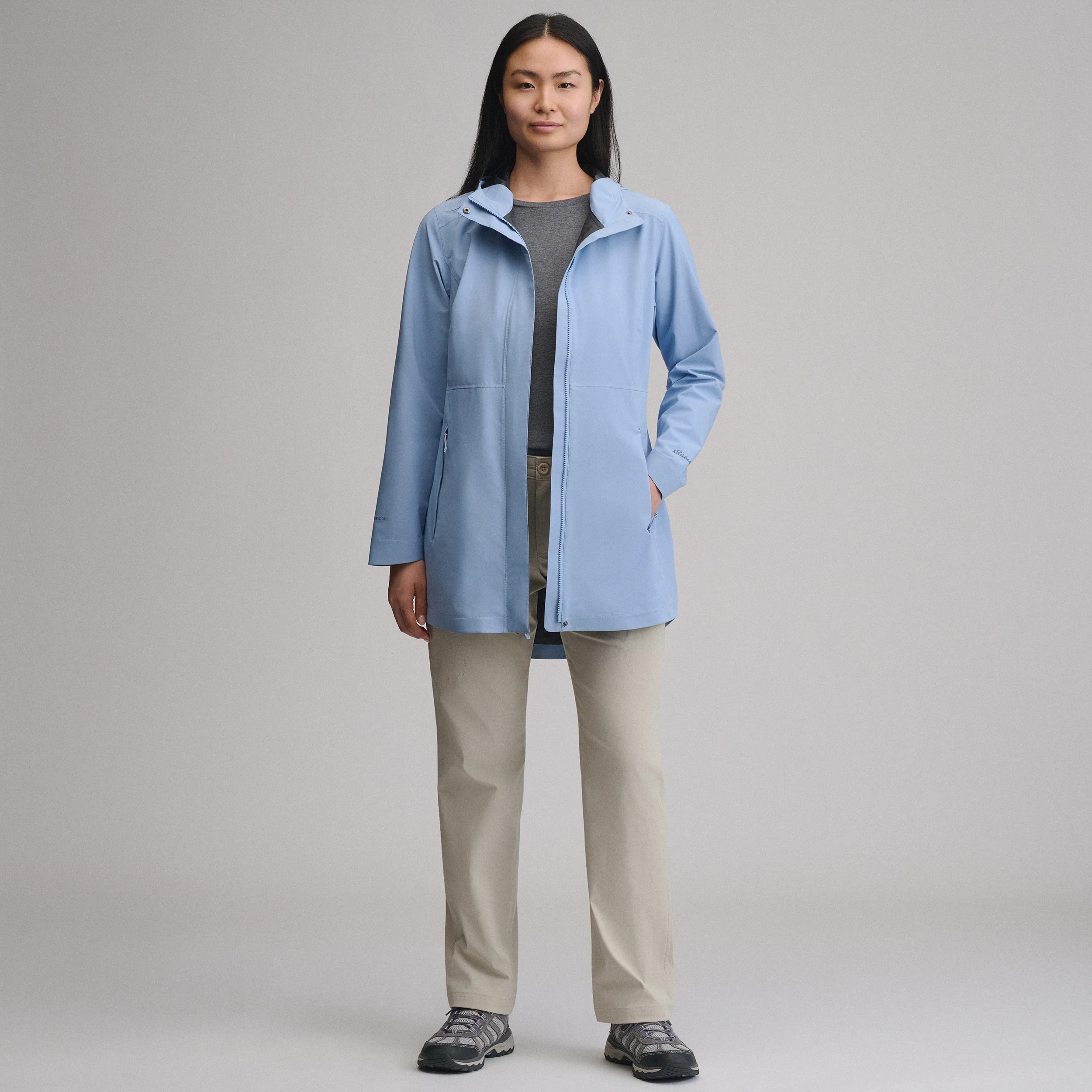 Women's Cloud Cap Waterproof Stretch Hooded Rain Parka