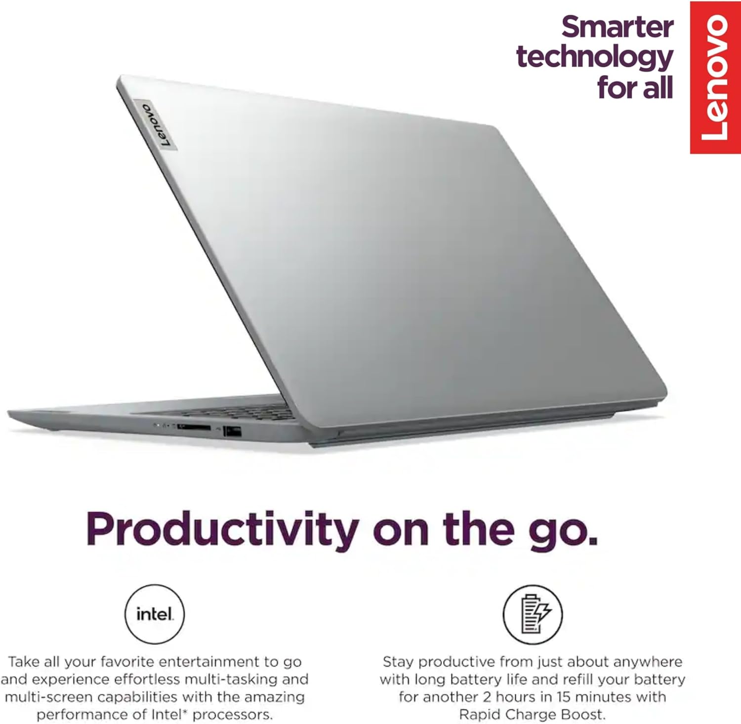 Lenovo Touchscreen Laptop with Lifetime Office 365 for The Web - IdeaPad 3i - Intel Core i3 Processor - 15.6“ Full HD - 12GB RAM - 256GB SSD - Bluetooth - Webcam - Windows 11 no Mouse