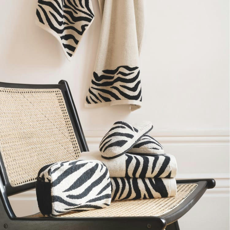 ZEBRA - en Coton Beige 100x150 cm