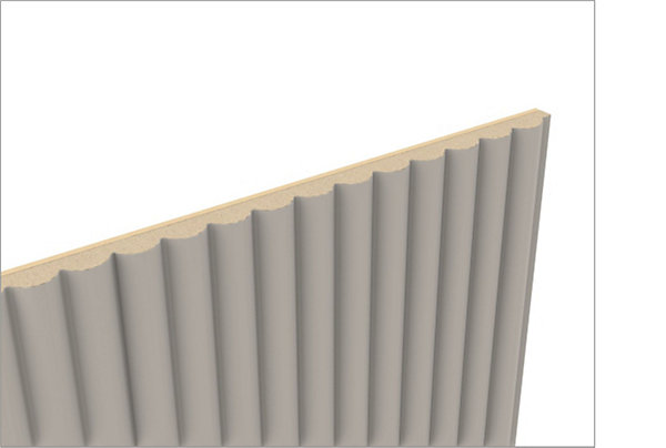 Panneau décoratif fraisé Caiman beige L.280x l.60cm Ep. 1,5cm