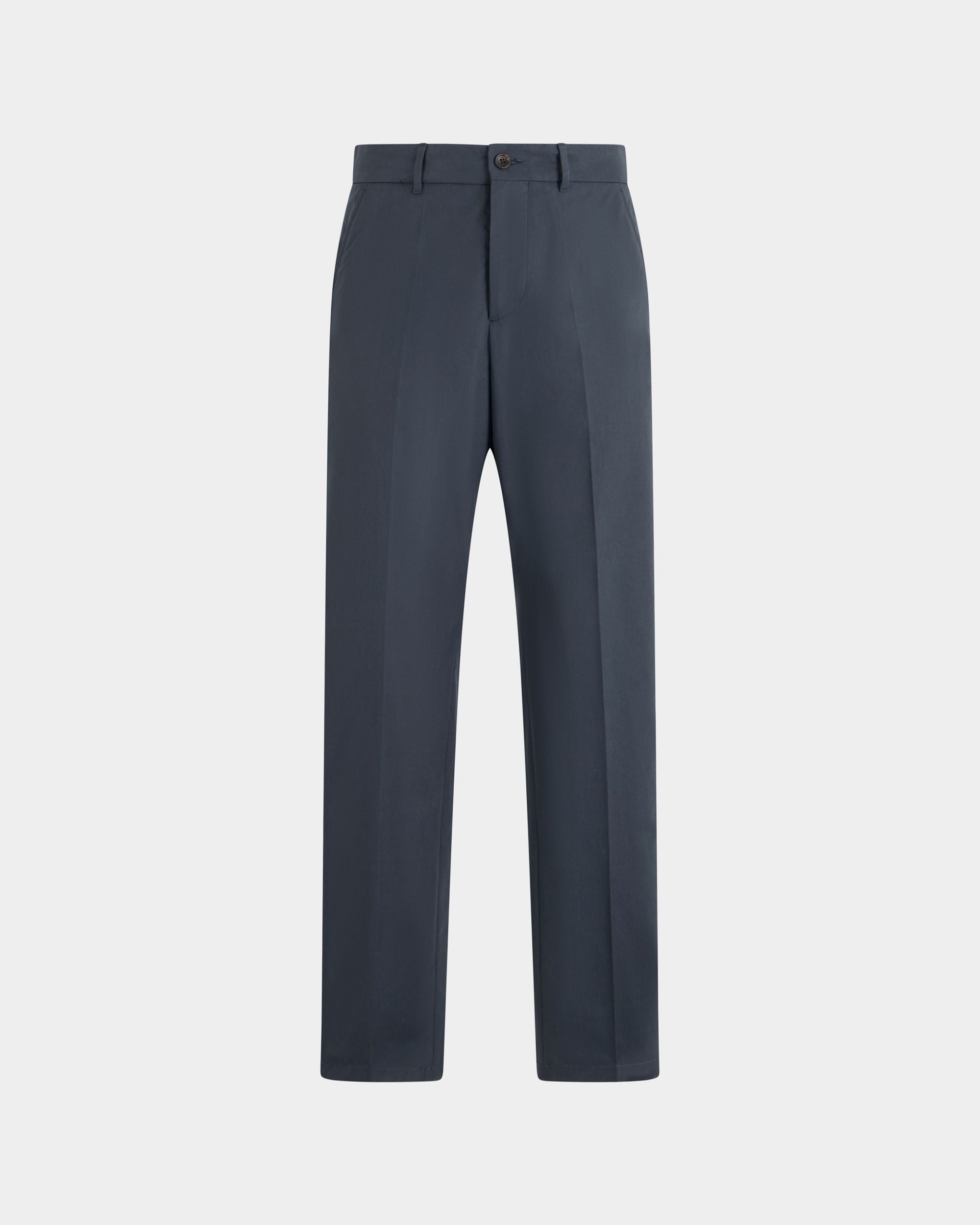 Chinohose aus Baumwolle in Marineblau