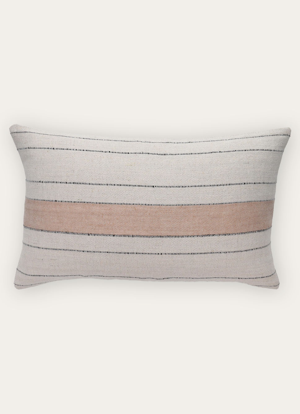 HOUSSE DE COUSSIN RUBEN TISSÉE EN COTON ET LIN MULTICOLORE