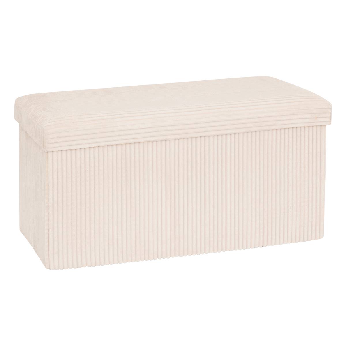 Folding Pouf "Arum" Ivory, 76x38 cm