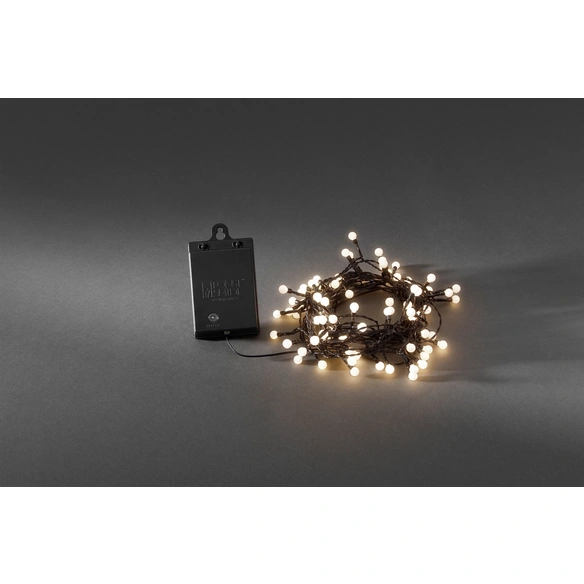 LED-Lichterkette, mit Lichtsensor, 6h und 9h Timer, 80 LED, batteriebetrieben, für Außenbereich