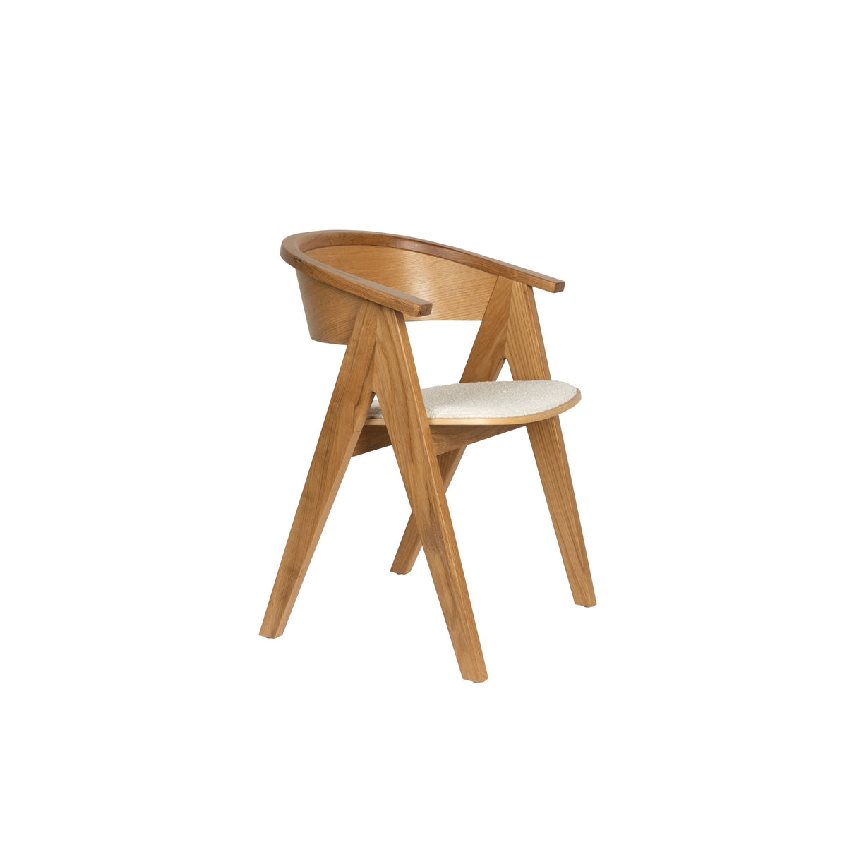 Zuiver NDSM Eetkamerstoel Armleuning Hout Naturel/ Bruin