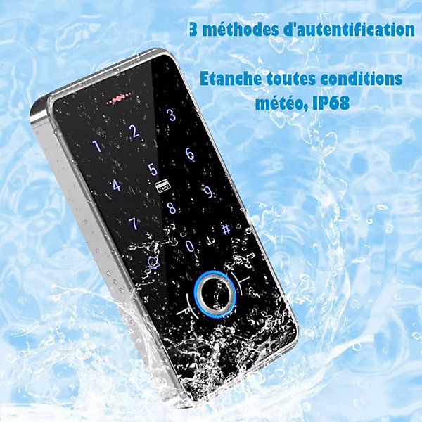 Digicode à codes et empreintes digital pour porte et portillon