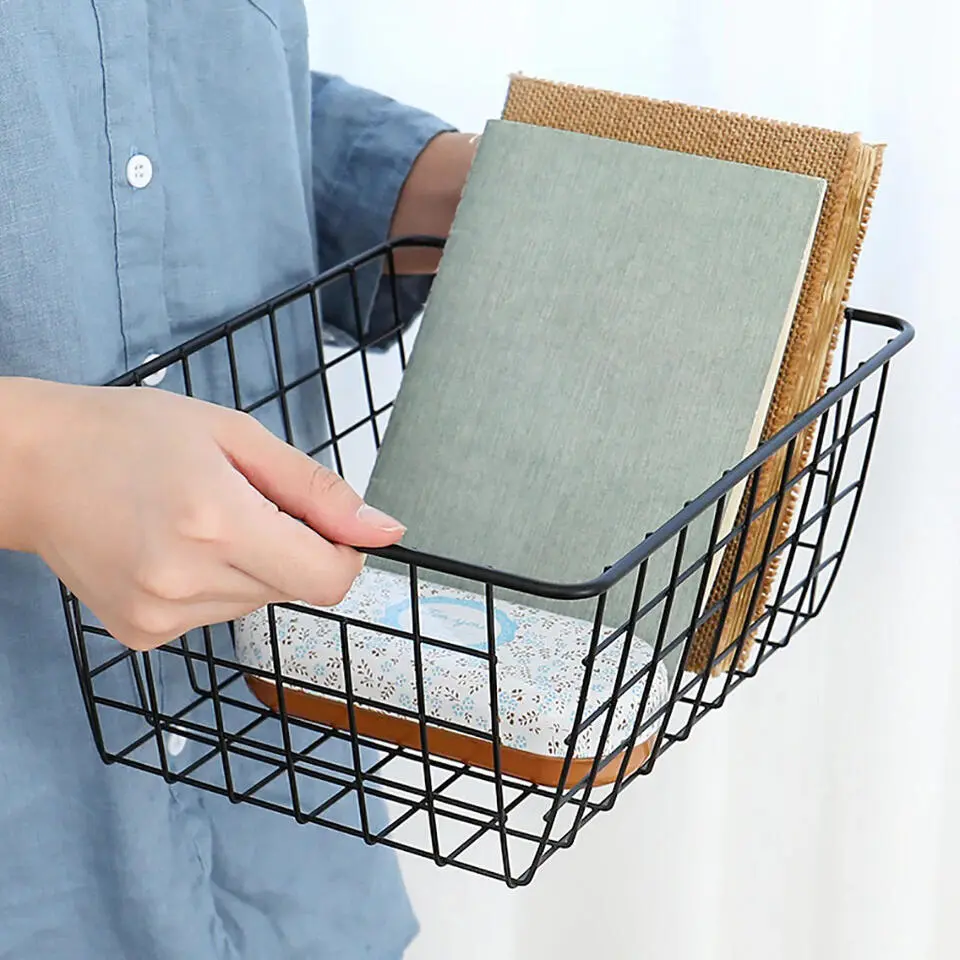 QUVIO Draadmand metaal - Zwart