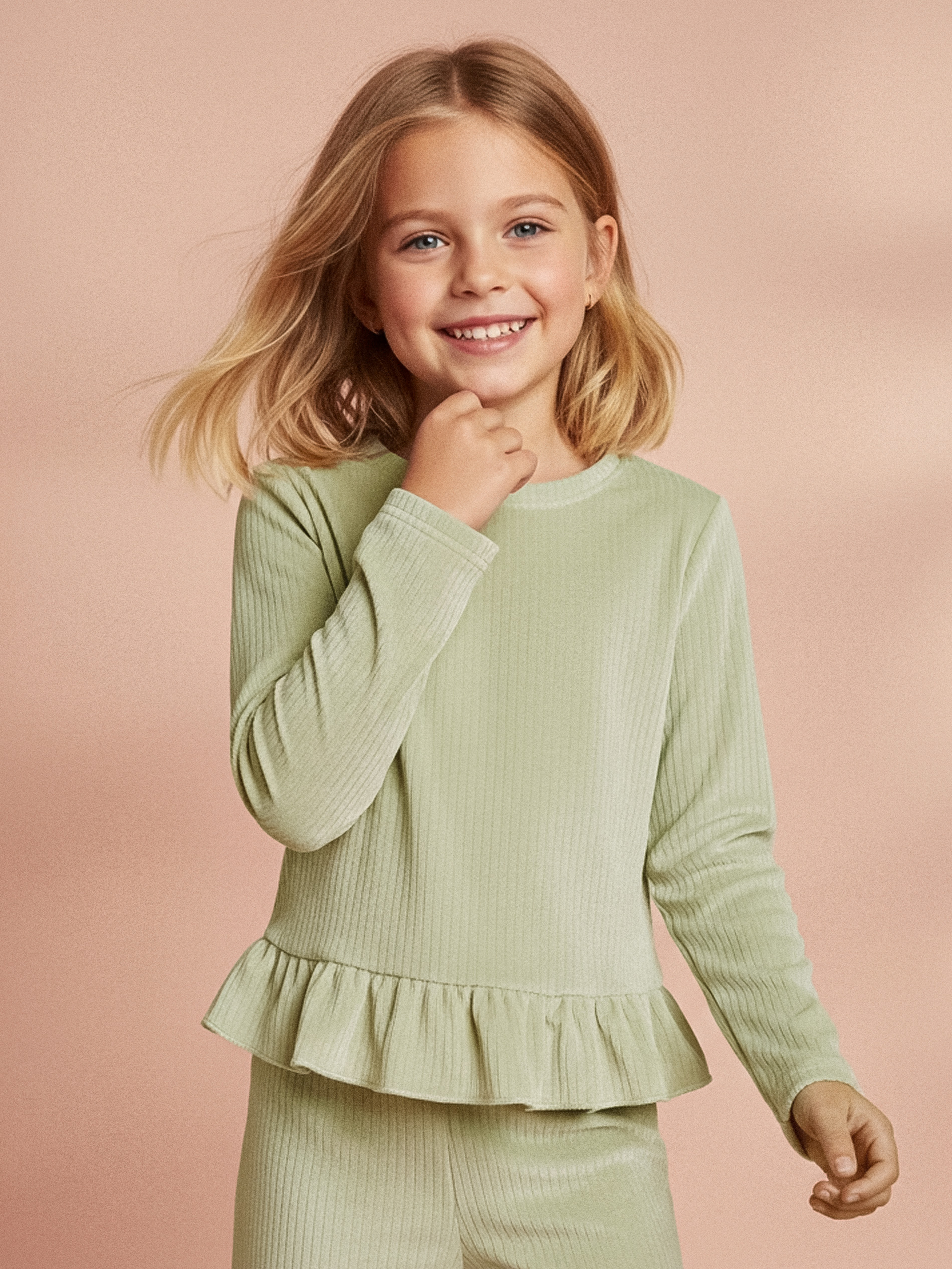 Prążkowana bluza crewneck