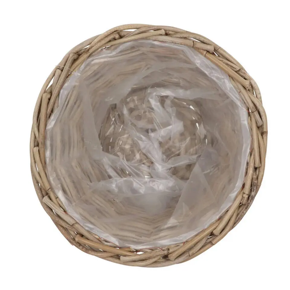 DK Design Plantenmand - Ivy - binnenzak - rotan - B28 x H23 cm