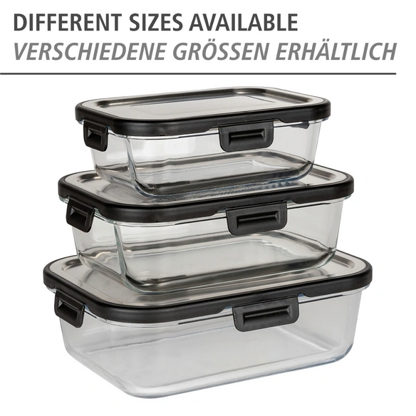Frischhaltedose »Black Outdoor Kitchen«, transparent/silberfarben, geeignet für: Küche