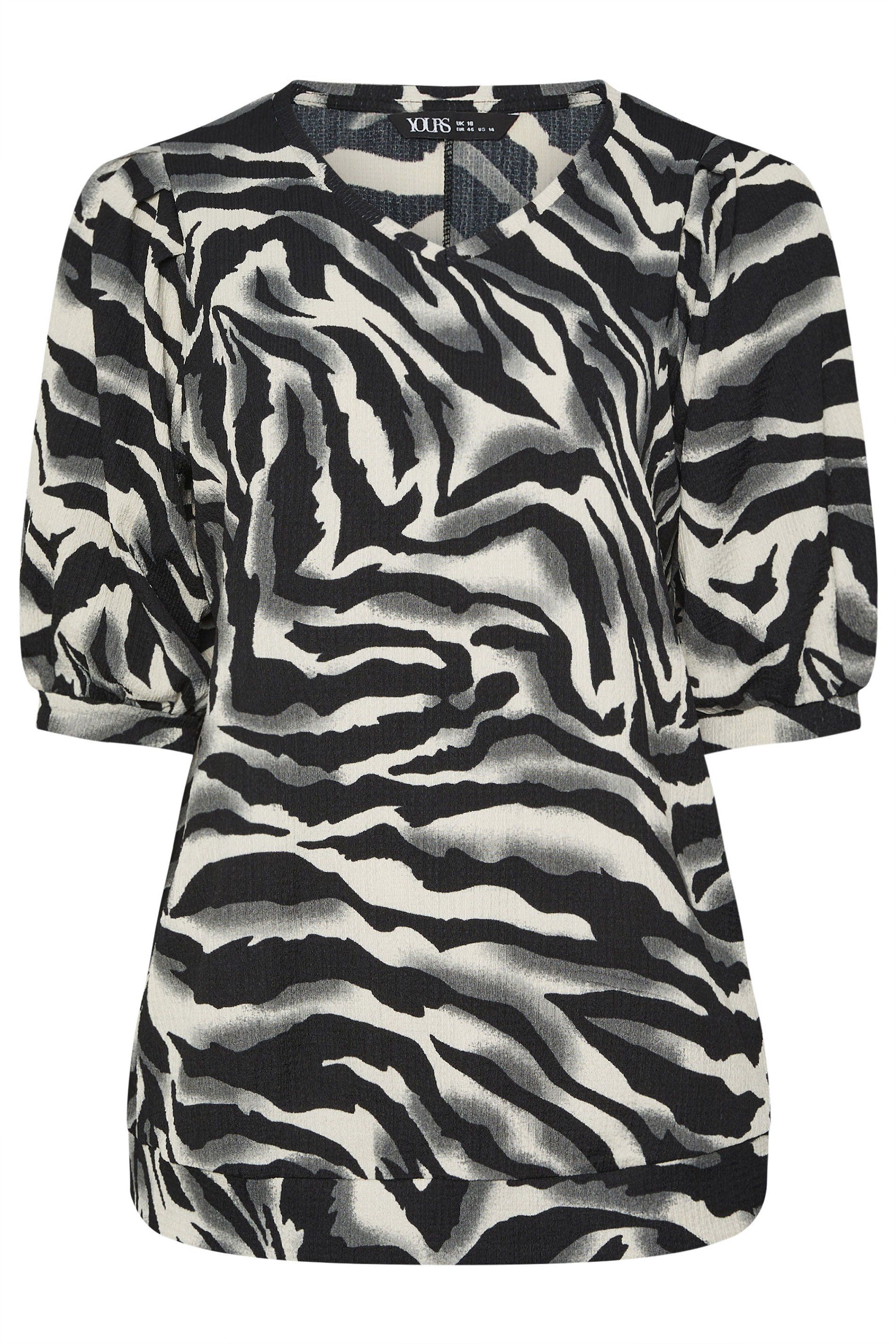 Yours Zebra Print Balloon Sleeve Top