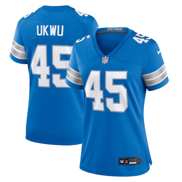 Isaac Ukwu Detroit Lions Nike Women's Game Jersey -  Blue