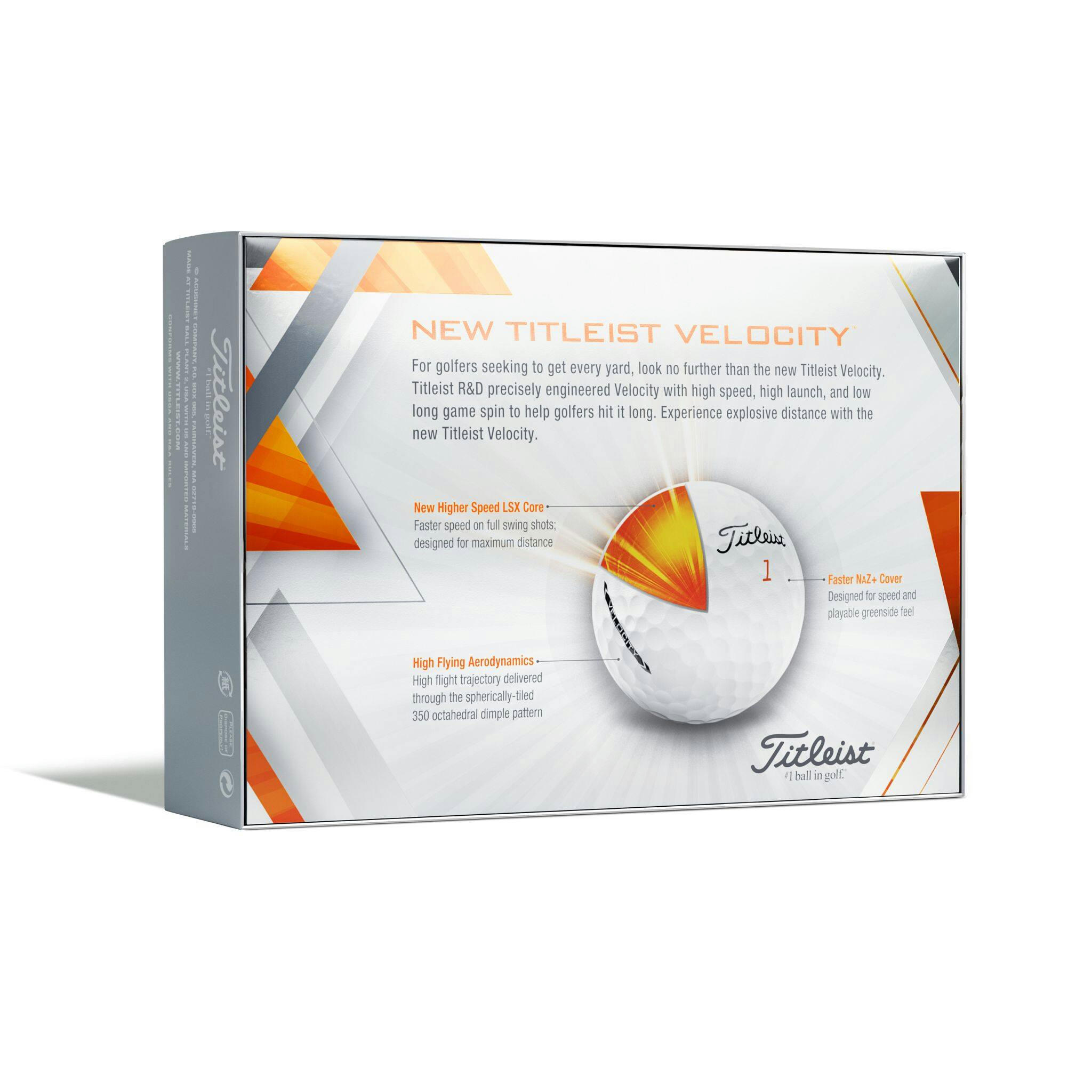 Titleist Velocity Golf Balls, 12-pk, White