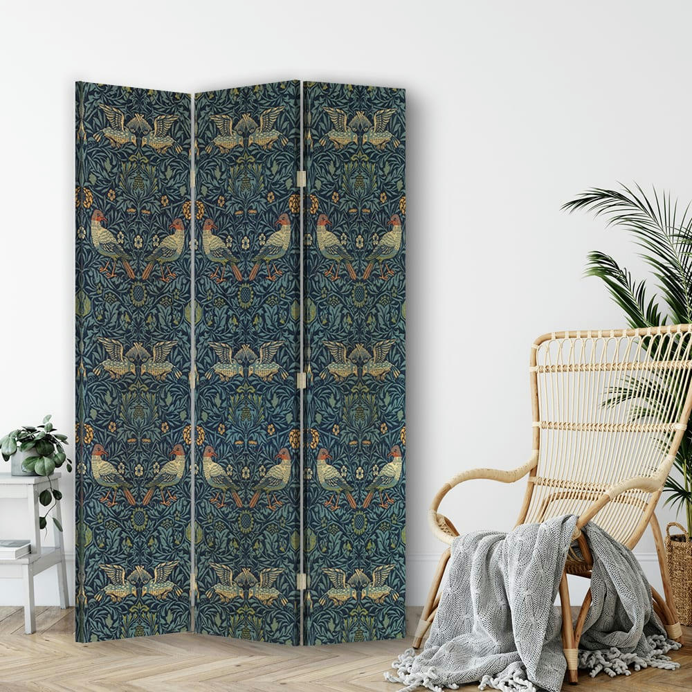 - Paravent - Cloison Bird - William Morris 110x150cm (3 volets)