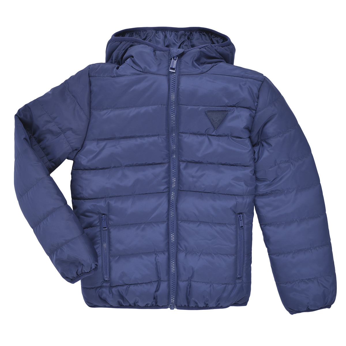 Guess - HOODED LS PADDED PUFFER W ZIP - Blue