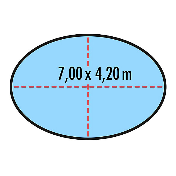 Bâche pour piscine 7,80 x 5 m ovale x