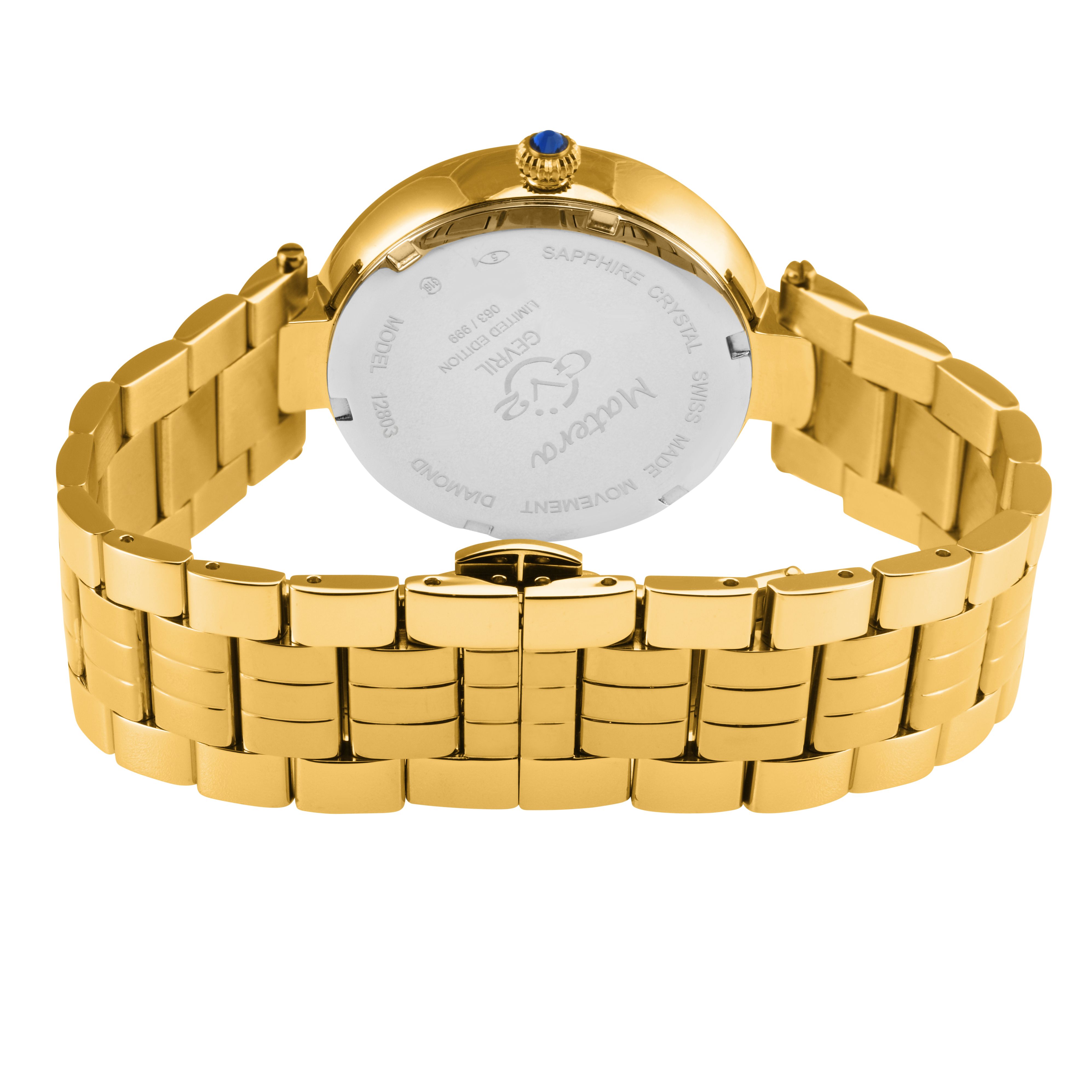 GV2 Matera, Swiss Quartz Watch, White MOP Dial, 316L Stainless Steel, and Sapphire Crystal