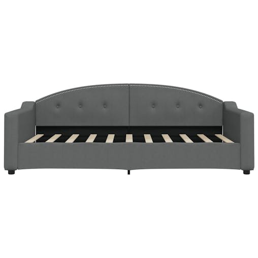 NNEVL Daybed with Trundle Dark Grey 90x190 cm Fabric