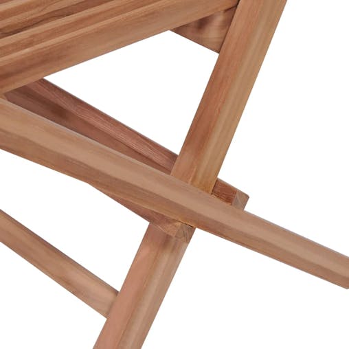 NNEVL Folding Garden Chairs 4 pcs Solid Teak Wood