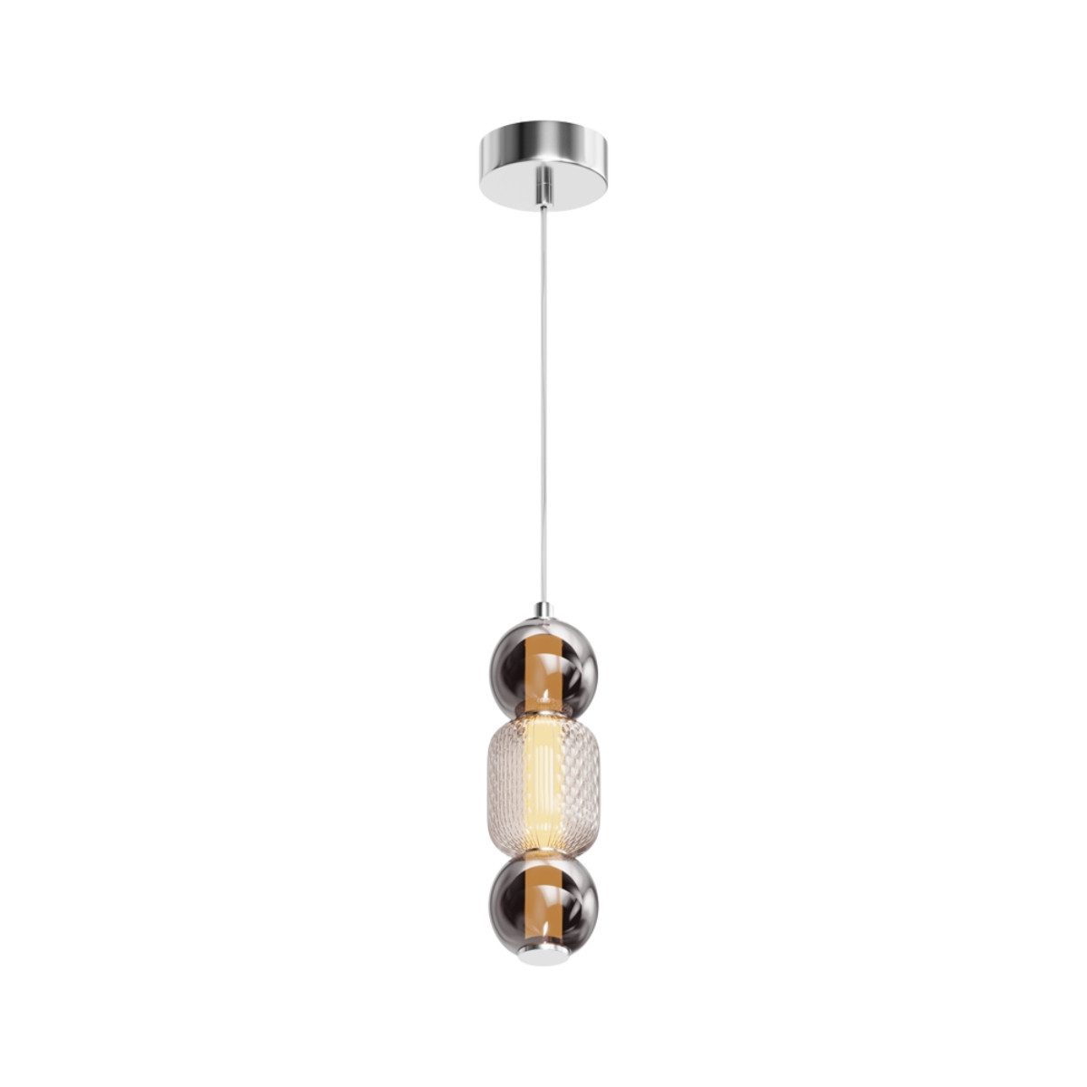 Lampa wisząca Drop chromowana przezroczysta LED 1x16W 3000K 2000lm Maytoni