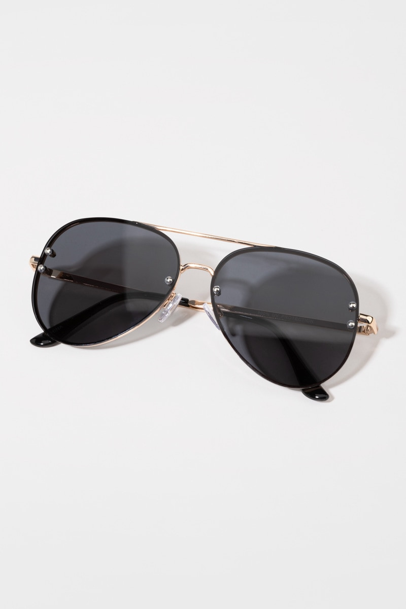 Lainey Thick Framless Aviator Sunglasses