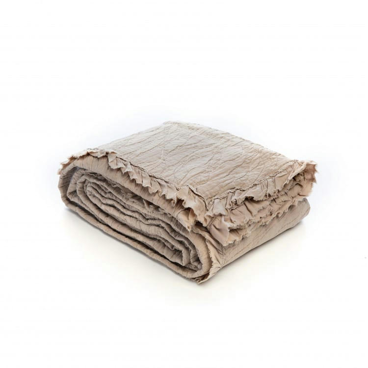 SUK - Dessus De Lit en Coton Beige 260x240 cm